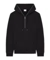 Courrèges Zipped Fleece Hoodie In Black
