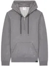 Courrèges Zipped Fleece Hoodie In Grey