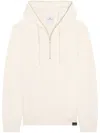 Courrèges Zipped Fleece Hoodie In White
