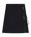 Courrèges Midi Skirt With Side Zip In Black