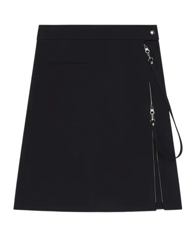 COURRÈGES COURRÈGES ZIPPED HERITAGE CREPE SKIRT