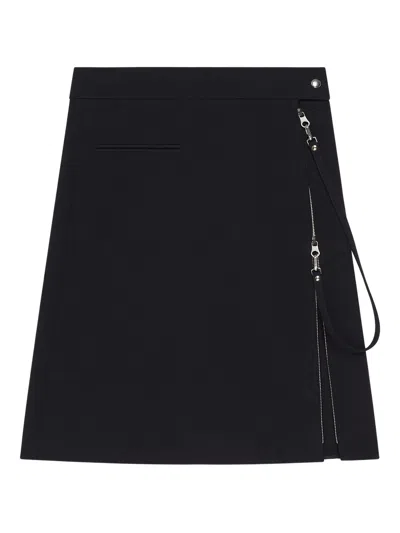 COURRÈGES COURRÈGES ZIPPED HERITAGE CREPE SKIRT