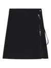 Courrèges Zipped Heritage Crepe Skirt Clothing In Black