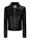 Courrèges Veste En Cuir D'agneau In Black