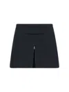 Courrèges Twill Mini Skirt With Zipper In Black  
