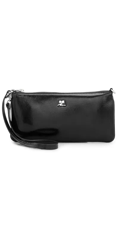 Courrèges Zipped Naplack Pouch Black