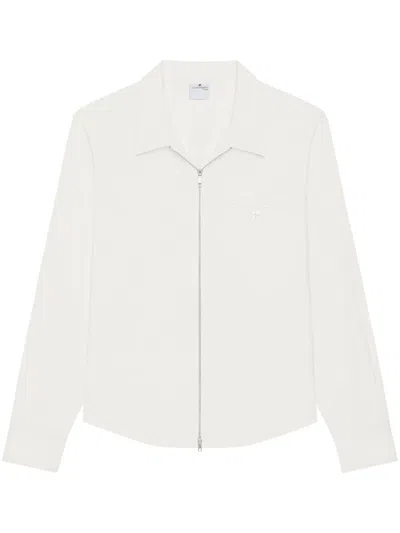 Courrèges Popeline-hemd Mit Reissverschluss In White