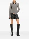 Courrèges Prince Of Wales Wool Short Jacket In Multi