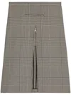 COURRÈGES COURRÈGES ZIPPED PRINCE OF WALES MIDI SKIRT