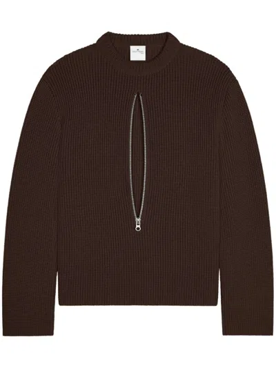 Courrèges Gerippter Pullover In Braun