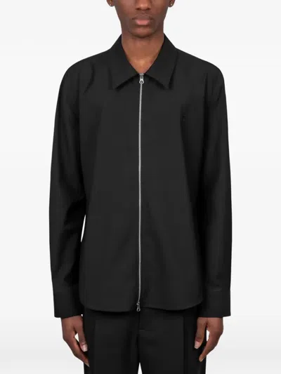 Courrèges Zipped Shirt In Black