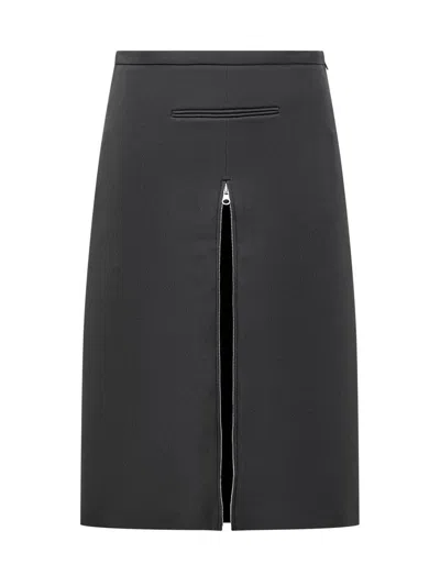 Courrèges Zipped Skirt In Gray
