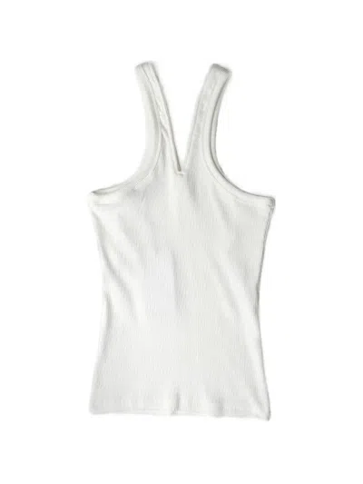 Courrèges Zipped Tank Top In White