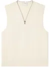 Courrèges Zipped V-neck Vest In Neutrals
