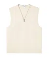 Courrèges Zipped V-neck Vest In White