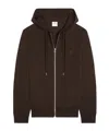 Courrèges Zipped Wool Hoodie In Black