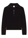 Courrèges Courreges Pre Zipped Wool Sweater In Black