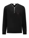 Courrèges Courreges Zipped Wool Sweater Black In Black