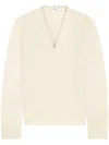 Courrèges Zipped Wool Sweater In Neutrals