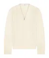 Courrèges Zipped Wool Sweater In White