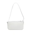 Courrèges Zipped Leather Shoulder Bag In White