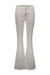 Courrèges Zipper White Denim Pants In White