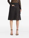 Courrèges Zippered A-line Skirt In Black