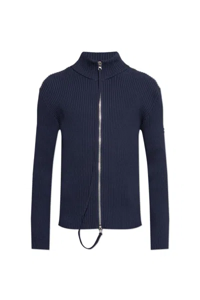 Courrèges Zippered Cardigan In Black