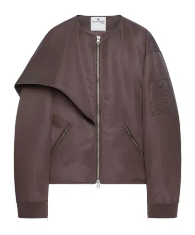 COURRÈGES COURRÈGES BOW COLLAR OVERSIZED BOMBER JACKET