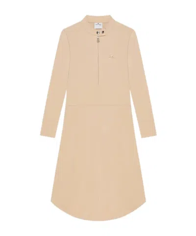 COURRÈGES ZIPPERED-COLLAR DRESS
