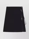 Courrèges Midi Skirt With Side Zip In Black