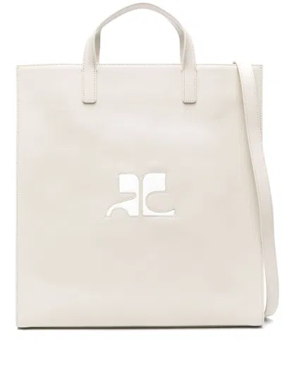 Courrèges Tote Bags  Woman Color Mastic In Gray