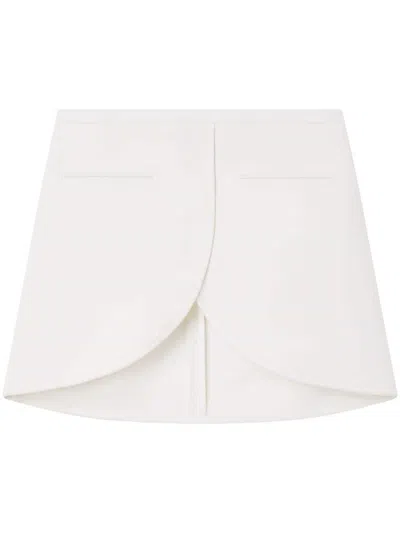 Courrèges Ellipse Asymmetric Miniskirt In Off White