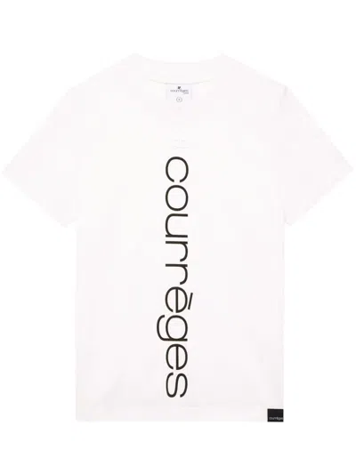 Courrèges T-shirt Con Stampa In White