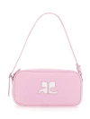 Courrèges Leather Baguette Bag In Pink