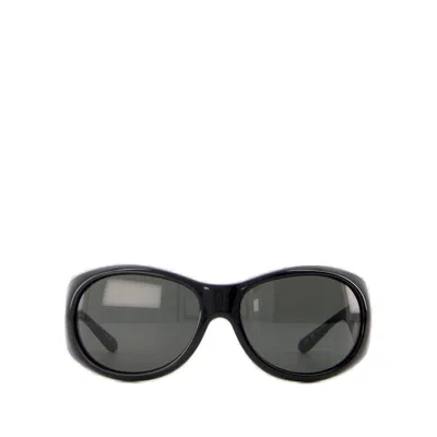 Courrèges Eyewear Hybrid 01 Round Frame Sunglasses In Black