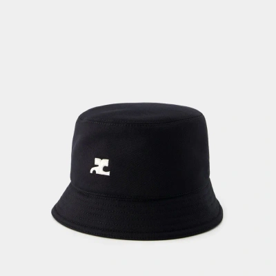 Courrèges Signature Bucket Hat - Courreges - Cotton - Black