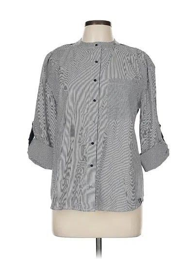 Pre-owned Court & Rowe 3/4 Sleeve Button Down Shirt In Gray