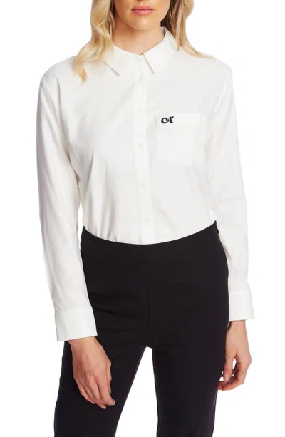 COURT & ROWE COURT & ROWE LOGO EMBROIDERED BUTTON-UP SHIRT