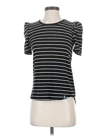 Pre-owned Court & Rowe Short Sleeve Turtleneck In Black