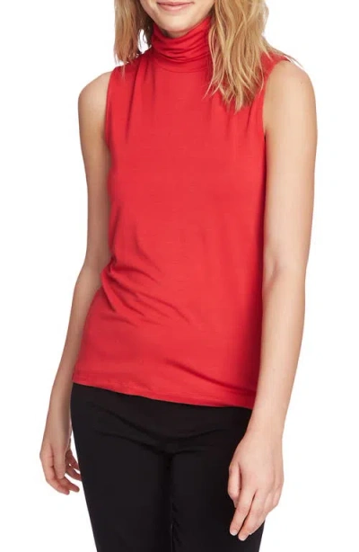 Court & Rowe Sleeveless Turtleneck Top In Red