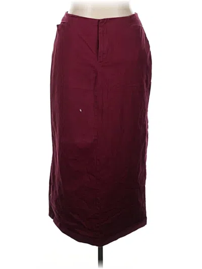 Pre-owned Courtenay Formal Skirt In Burgundy
