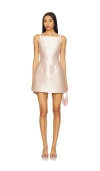 Courtney Zheng Blanche Silk Dupion Mini Dress In 芭蕾粉