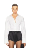 Courtney Zheng Bodysuit Shirt In White