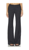 Courtney Zheng Chalkstripe Wool Pants In Multi