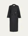 Courtney Zheng Danique Wool Check Coat In Black
