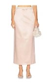 Courtney Zheng Duchesse Silk Skirt In Pink