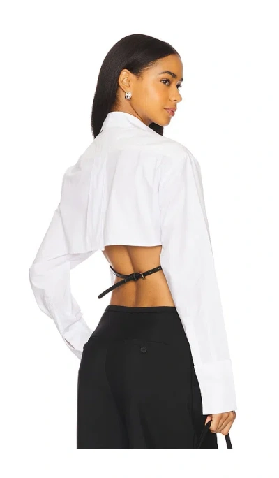 Courtney Zheng Emmett Belt Back Shirt In White
