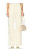 Courtney Zheng Leon Raw Edge Pants In Cream