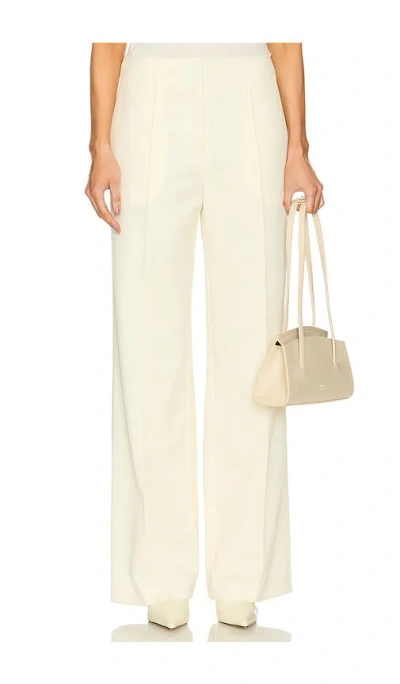 Courtney Zheng Leon Raw Edge Pants In Cream
